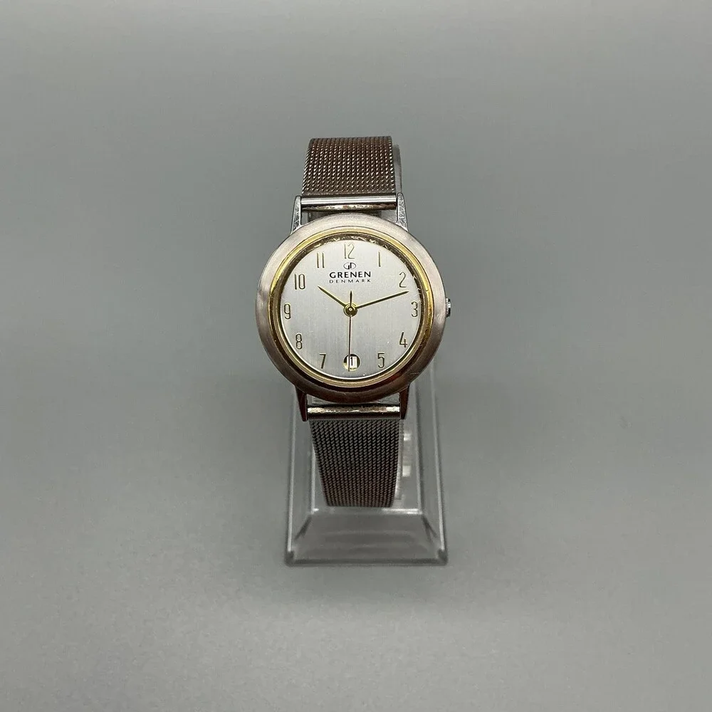 Women's Two-Tone Mesh Bracelet Watch - Silver and Gold